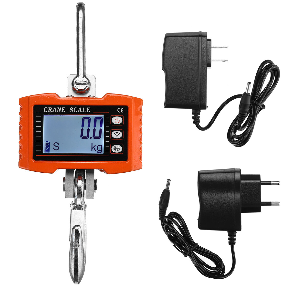 Image of 02kg-1000kg HD LED Display Wireless Electronic Hook Scale With Remote control