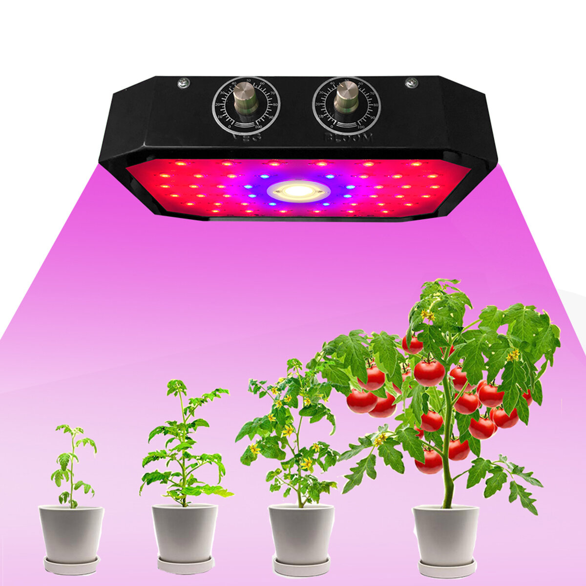 Image of 1000W 85-265V Full Spectrum LED Plant Growth Light Adjustable For Indoor Plant Vegetable