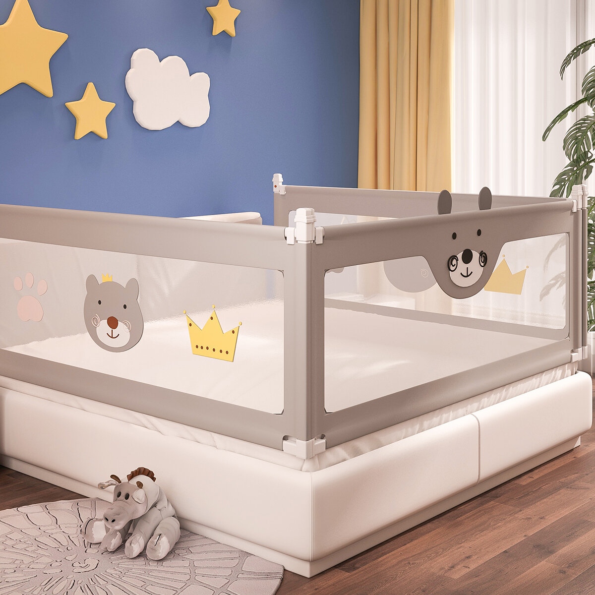 Image of 100CM Height Bed Rail/BedRail Kids Safety Cot Guard Protecte Set- 28Layer Adjust