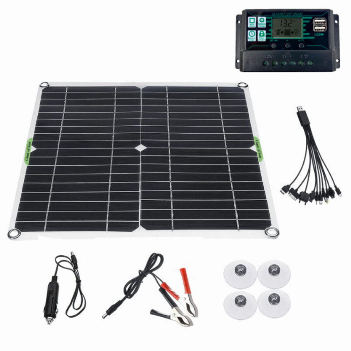 Image of 100W Solar Panel Kit 12V Battery Charger 10-100A Controller For Ship Motorcycles Boat