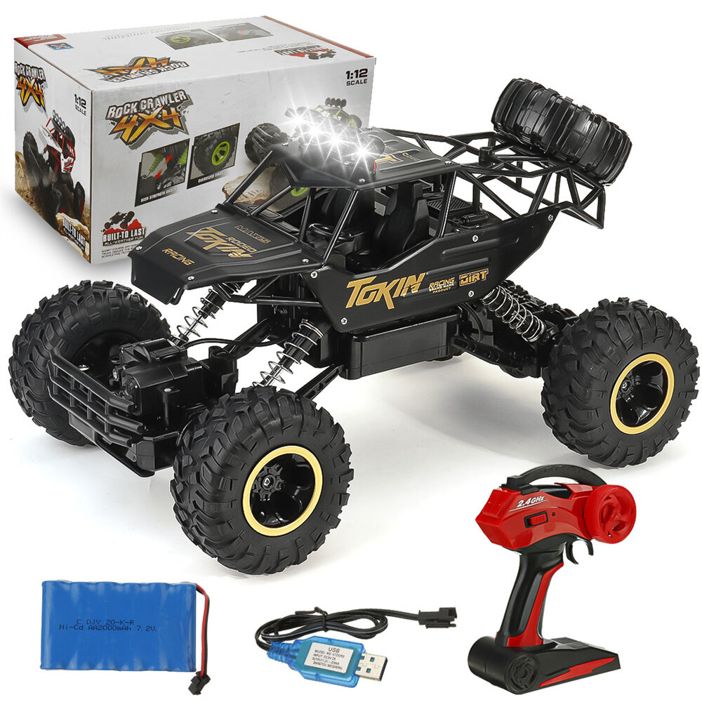 Image of 1/12 24G 4WD RC Electric Car w/ LED Light Monster Truck Off-Road Climbing Truck Vehicle Kids Children Toys