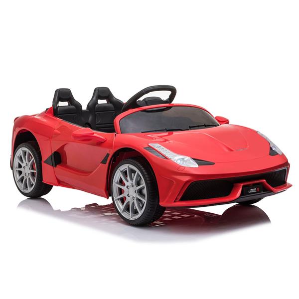 Image of 12V Kids Ride On Sports Car 24GHZ Remote Control with Music LED Light Function - Red