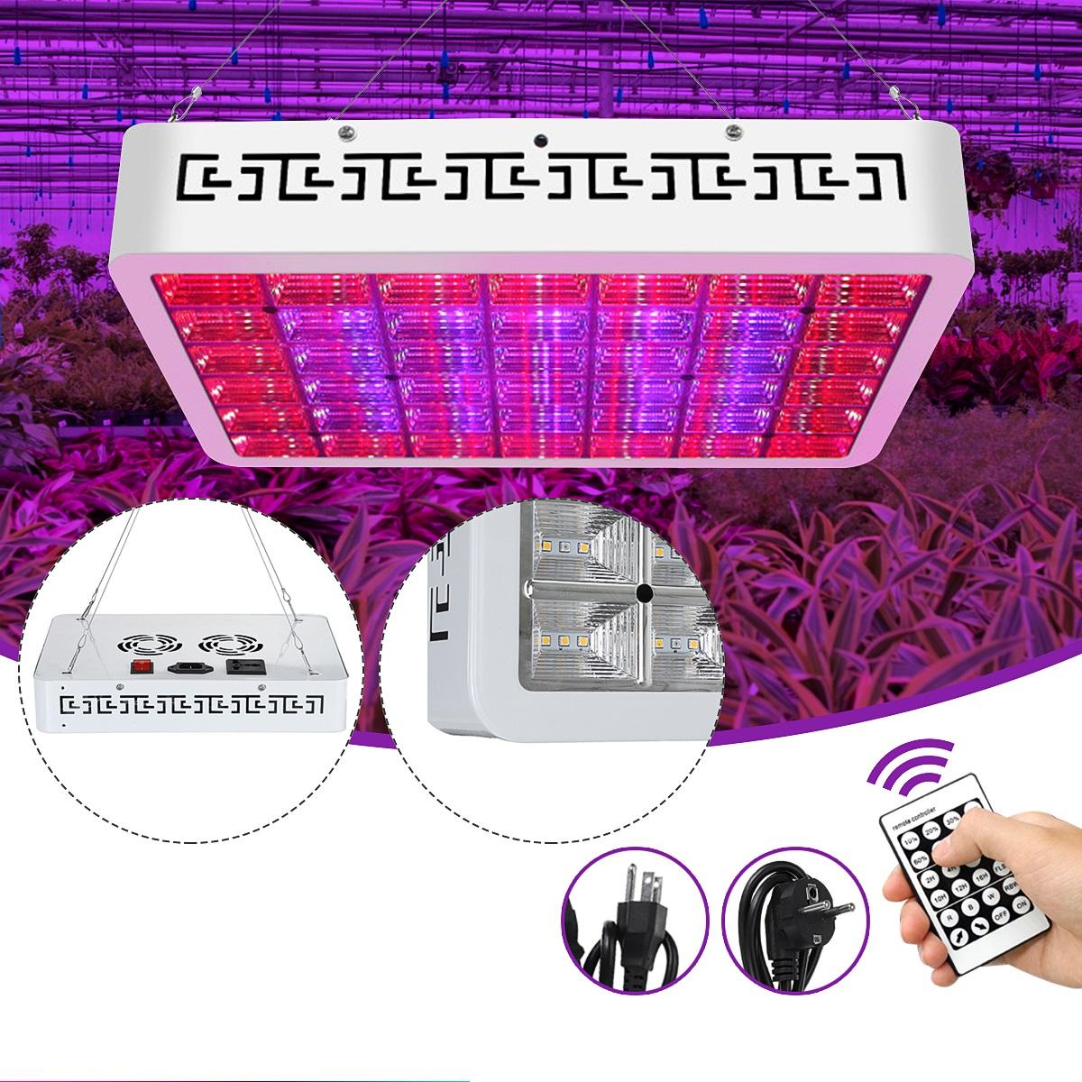 Image of 130LED Dimmable Grow Light Full Spectrum Veg Plant Lamp Timing Remote