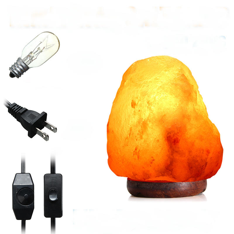 Image of 14 X 10CM Himalayan Glow Hand Carved Natural Crystal Salt Night Lamp Table Light With Dimmer Switch