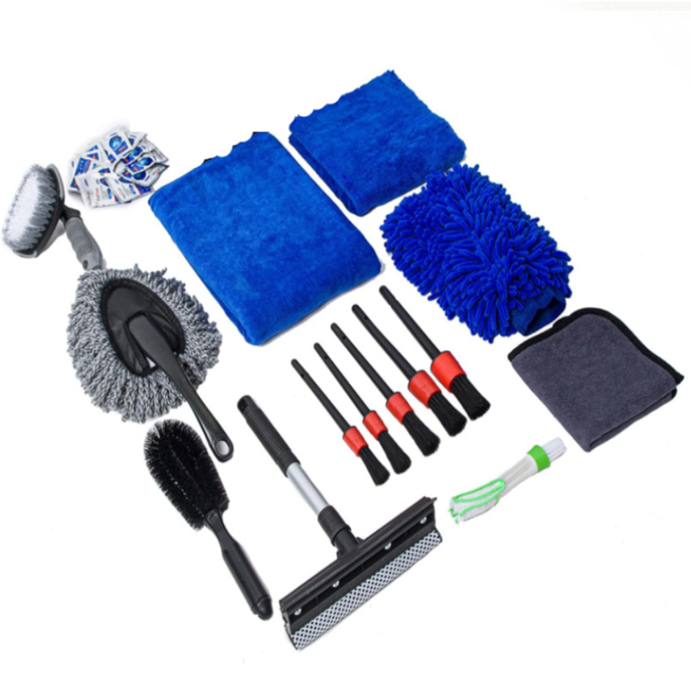 Image of 14pcs Car wash Tools Set with Car Wash Cleaning Brush Car Wipes Tire Cleaning Brush Car Wash Brush