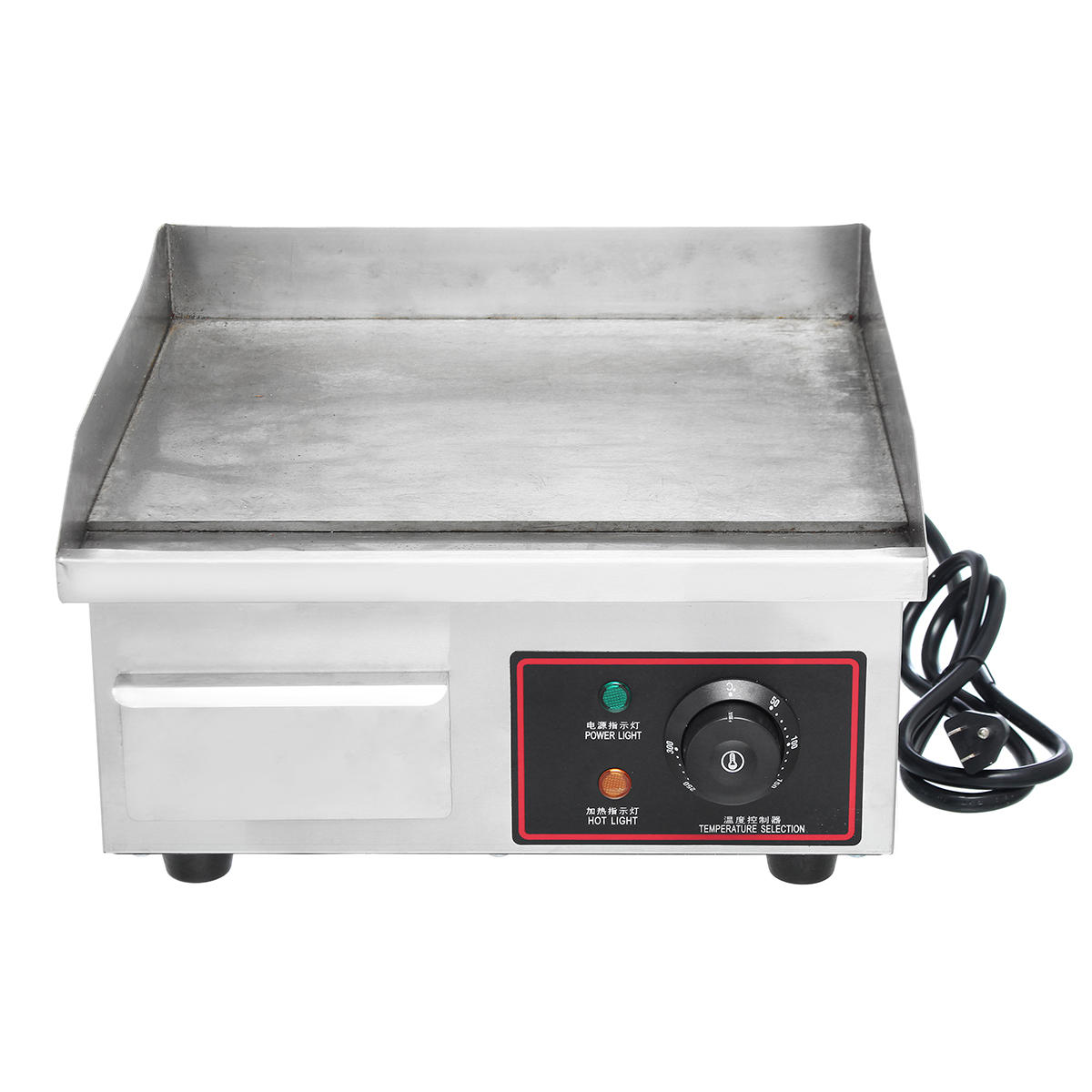 Image of 1500W 110V Electric Countertop Griddle Commercial Restaurant Flat Top Grill BBQ