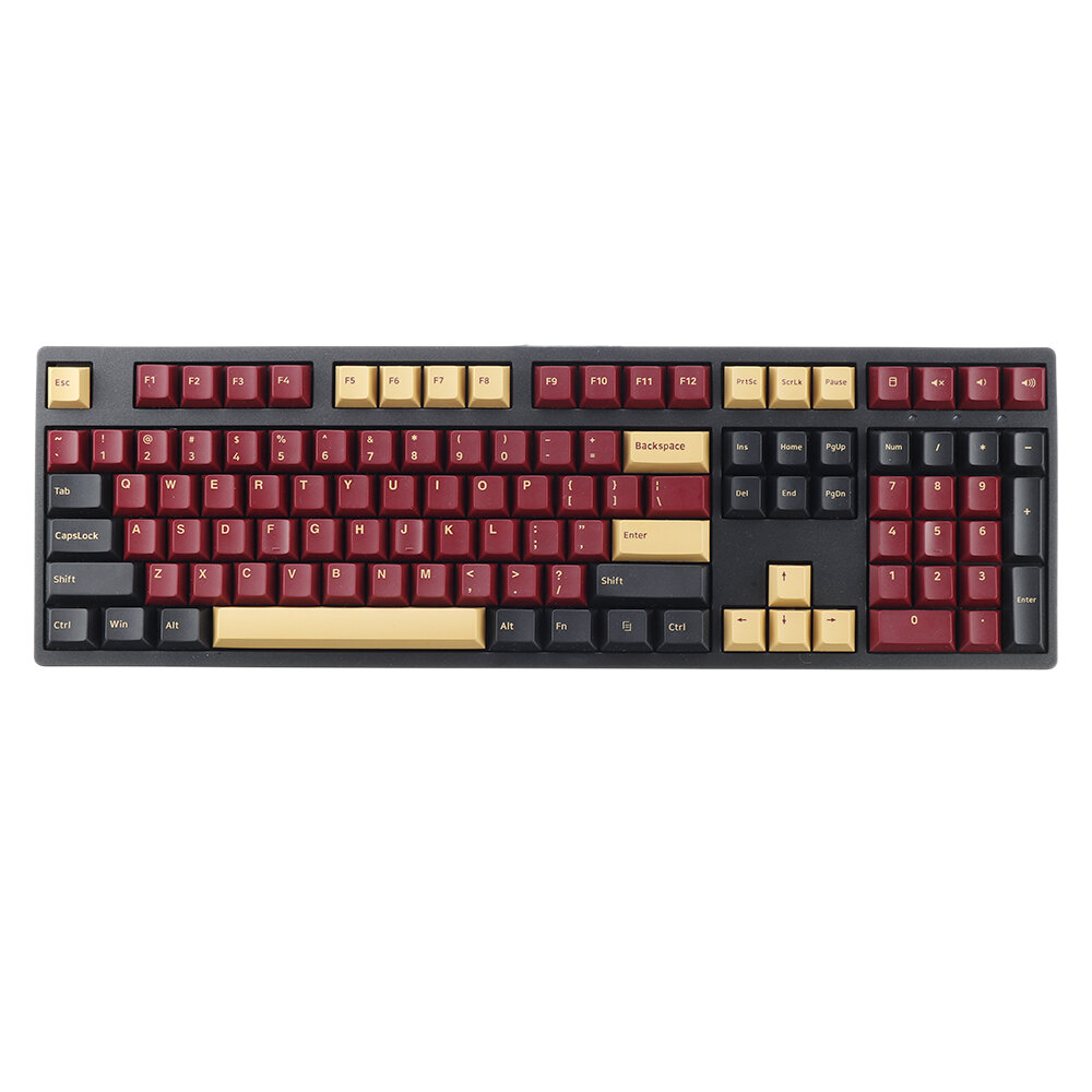 Image of 166 Keys Color Matching Keycap Set Cherry Profile PBT Two Color Molding Keycaps for Mechanical Keyboard