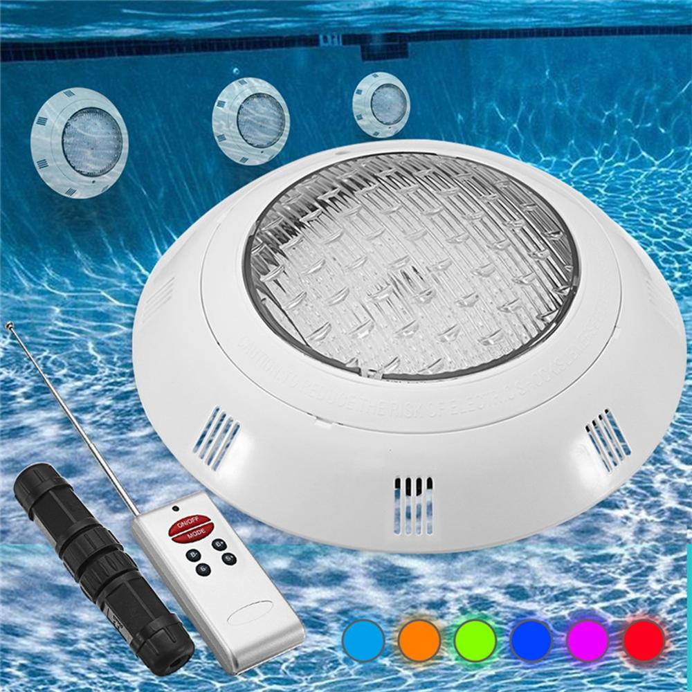 Image of 18W RGB LED Swimming Pool Light Underwater Waterproof Remote Control Wall Mounted Night Light