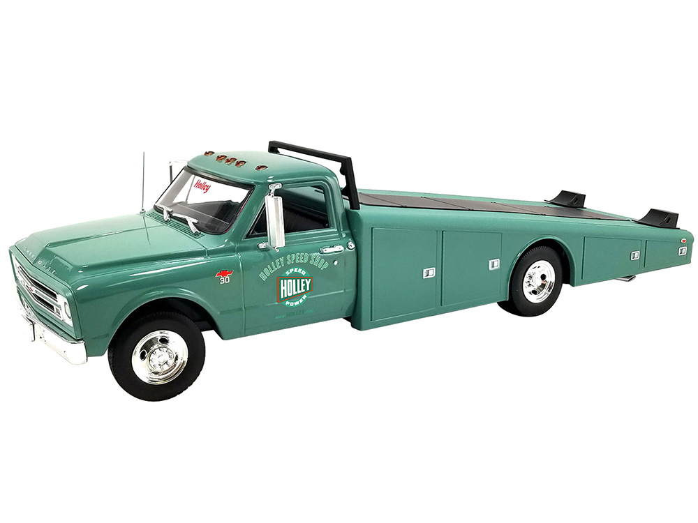 Image of 1967 Chevrolet C-30 Ramp Truck Green "Holley Speed Shop" Limited Edition to 200 pieces Worldwide 1/18 Diecast Model Car by ACME