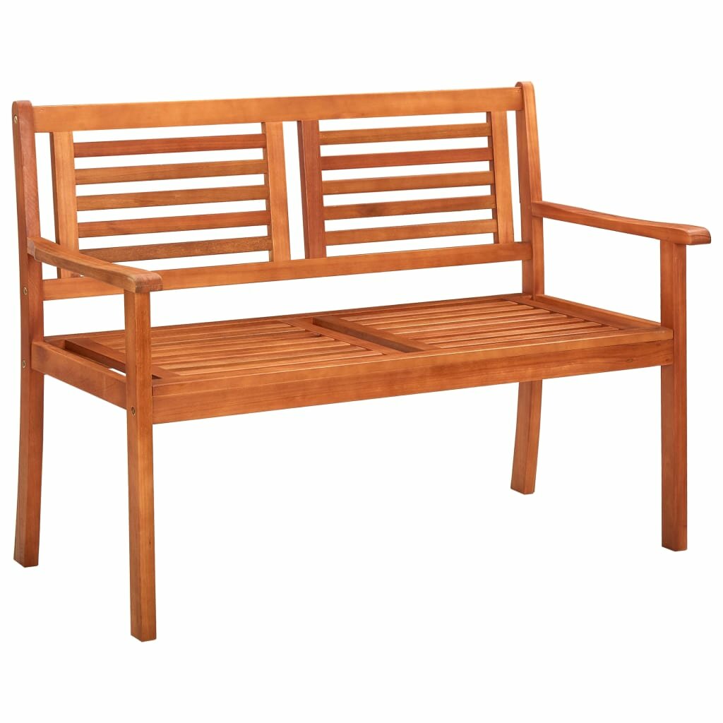 Image of 2-Seater Garden Bench 472" Solid Eucalyptus Wood