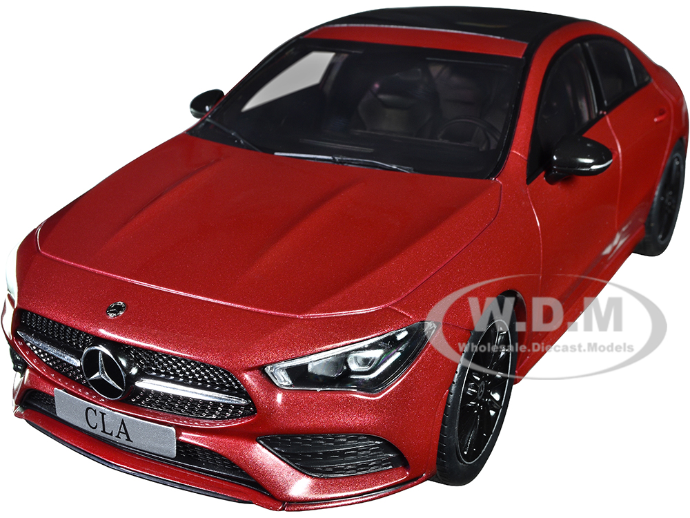 Image of 2019 Mercedes-Benz CLA C118 Coupe Rouge Patagonie Red Metallic with Sunroof 1/18 Diecast Model Car by Solido