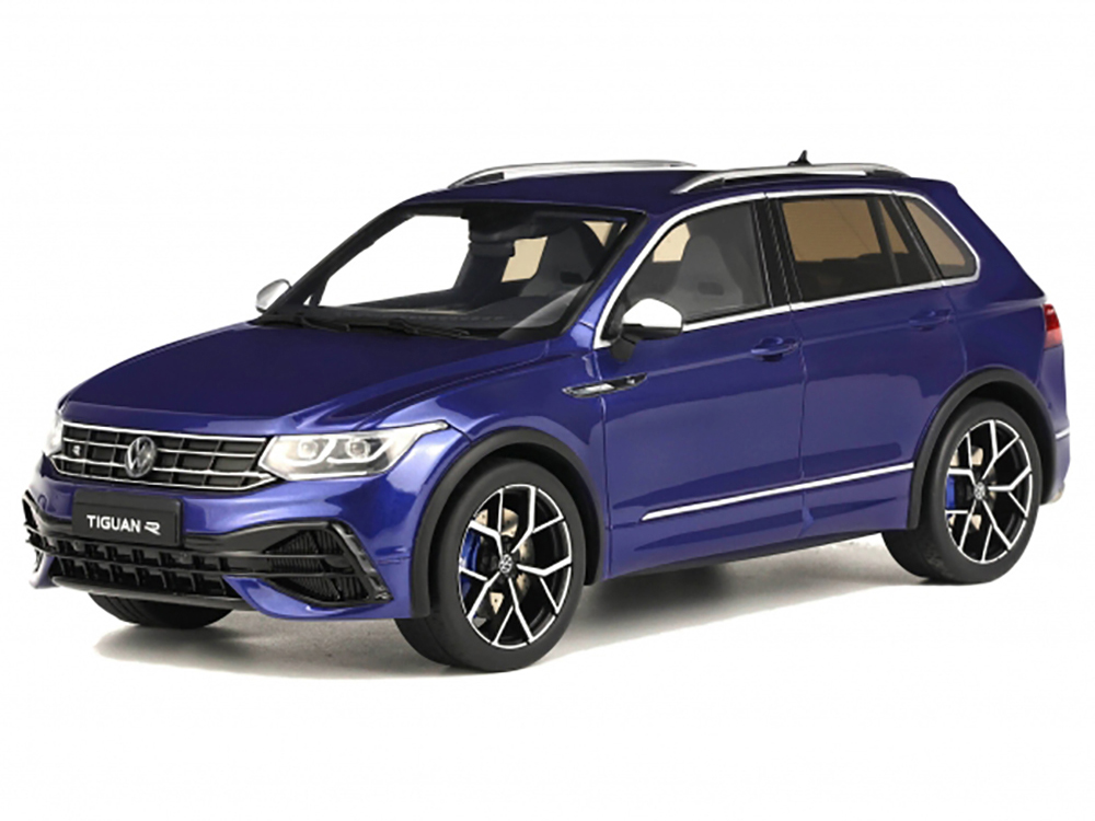 Image of 2021 Volkswagen Tiguan R Lapiz Blue Metallic Limited Edition to 1500 pieces Worldwide 1/18 Model Car by Otto Mobile