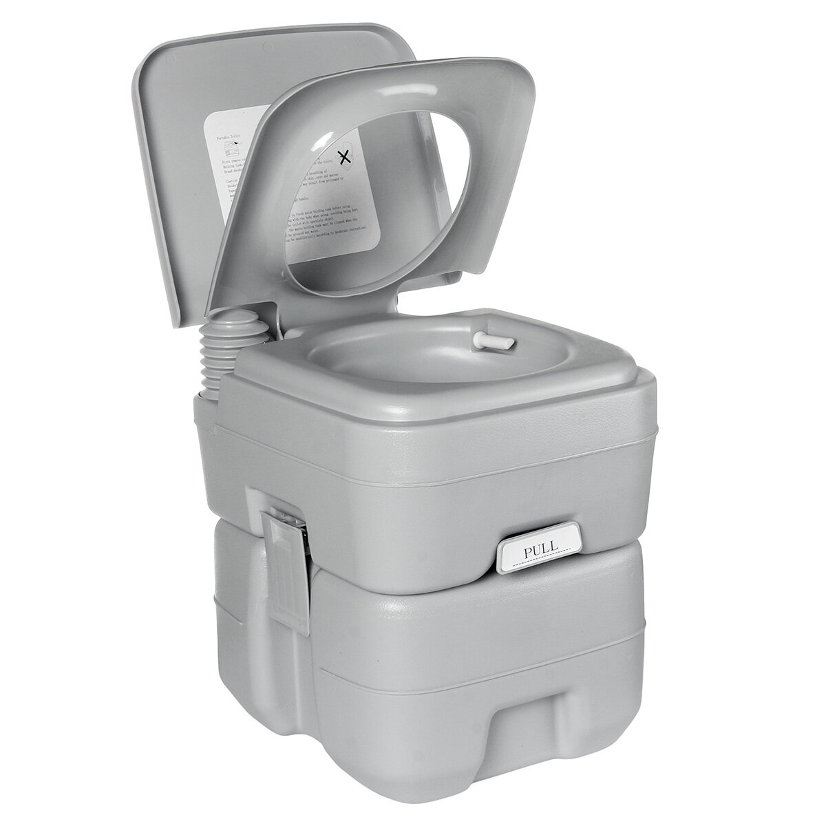 Image of 20L Portable Toilet Flush Potty Bucket Seats Mobile Toilet Indoor Outdoor Camping Travel