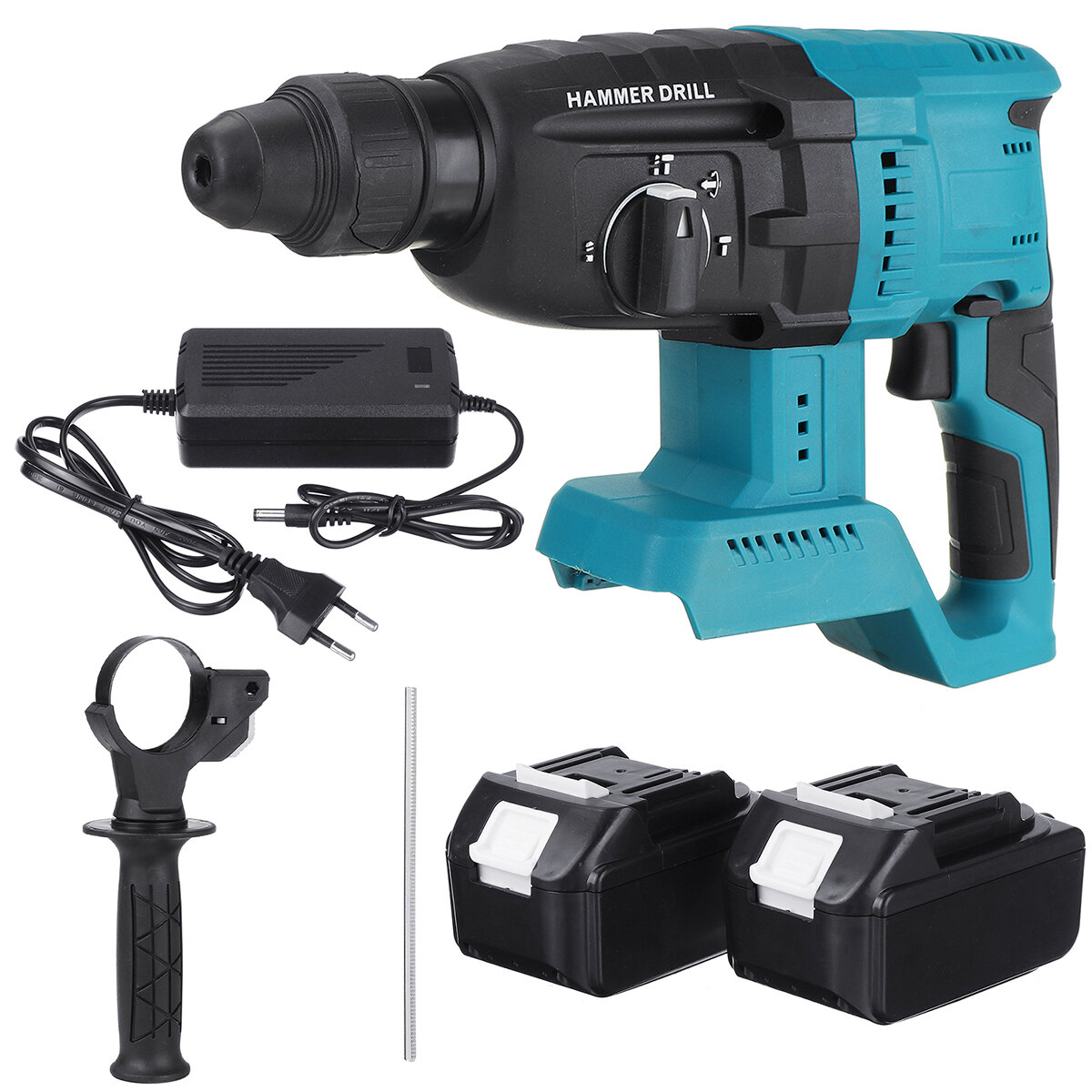 Image of 21V Brushless Electric Rotary Hammer Drill Cordless Drill Demolition Kit W/ None/1/2 Battery For MAKITA