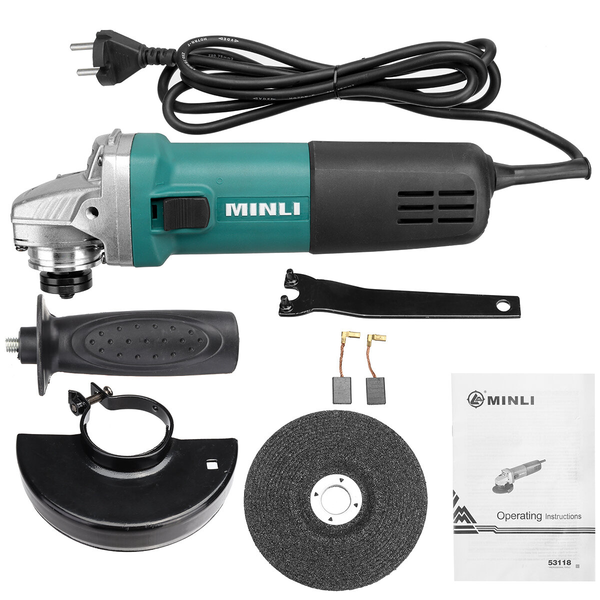 Image of 220V Blue+Balck 100MM/115MM/125mm 6 Speeds Electric Polisher Equipped with a Reliable Motor