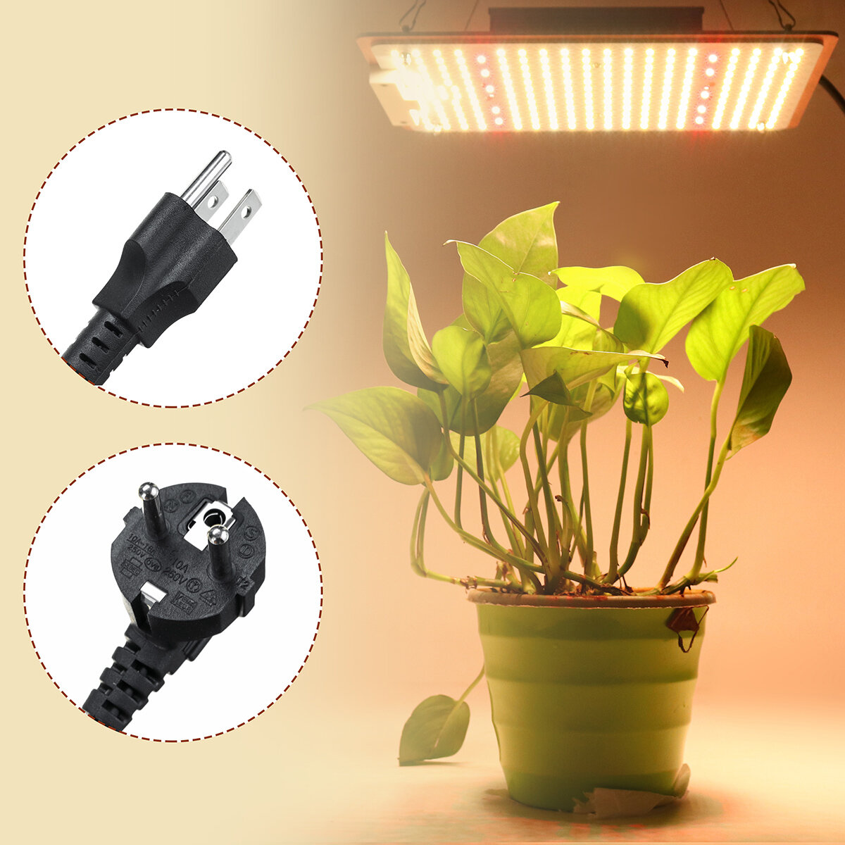 Image of 228LED Plant Grow Lamp Full Spectrum Dimmable IP65 Hydroponic Growth Lamp