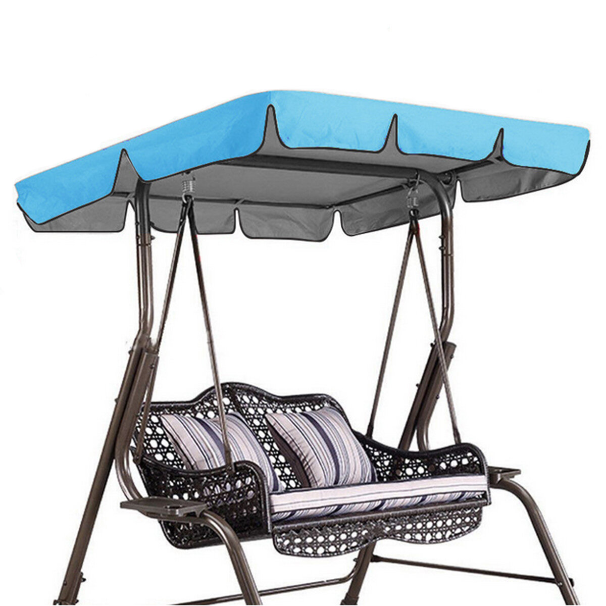 Image of 249x185x18cm Swing Chair Top Cover Replacement Canopy Porch Park Patio Outdoor Garden