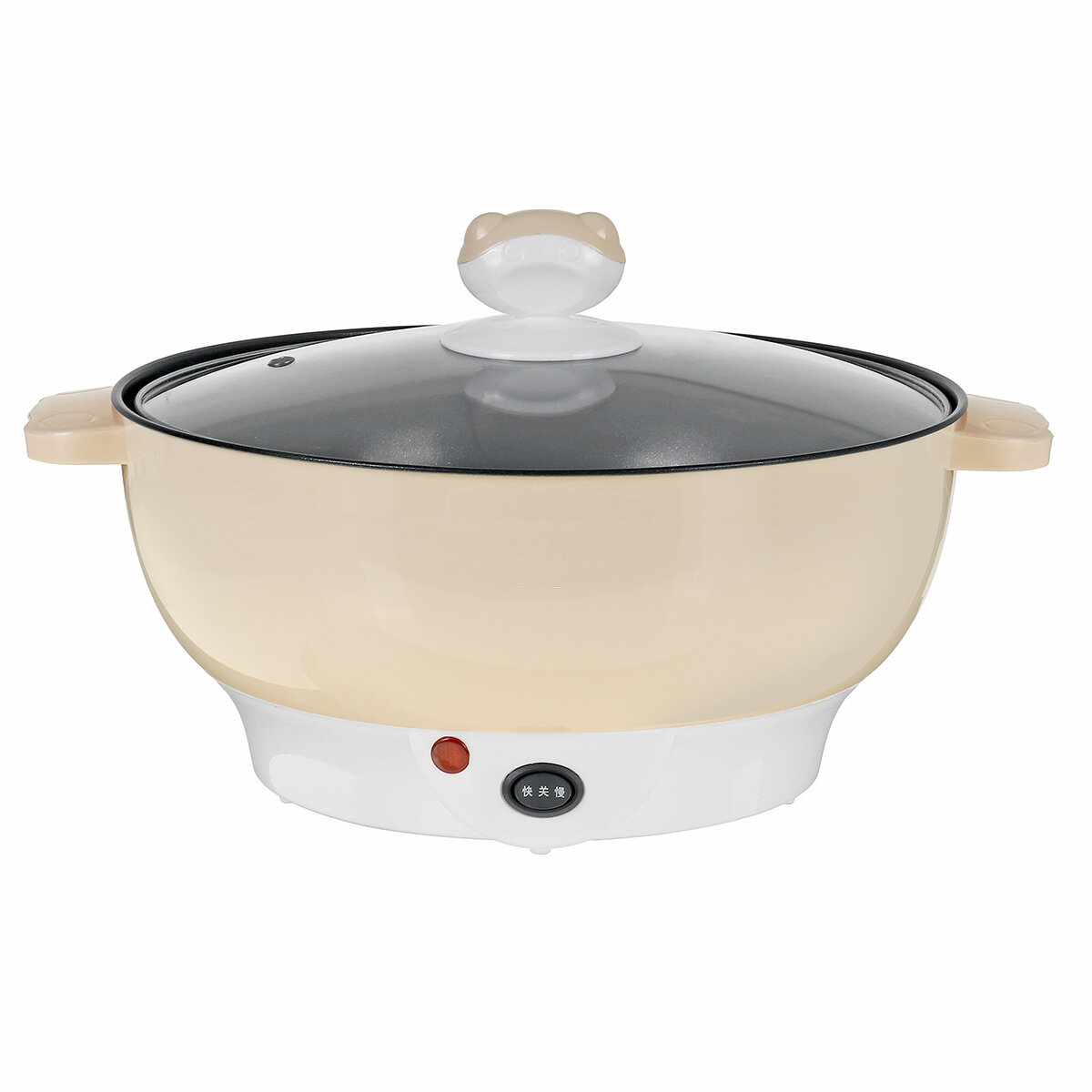 Image of 28cm Multifunctional Non-stick Electric Hot Pot Rice Cooker Steaming Frying