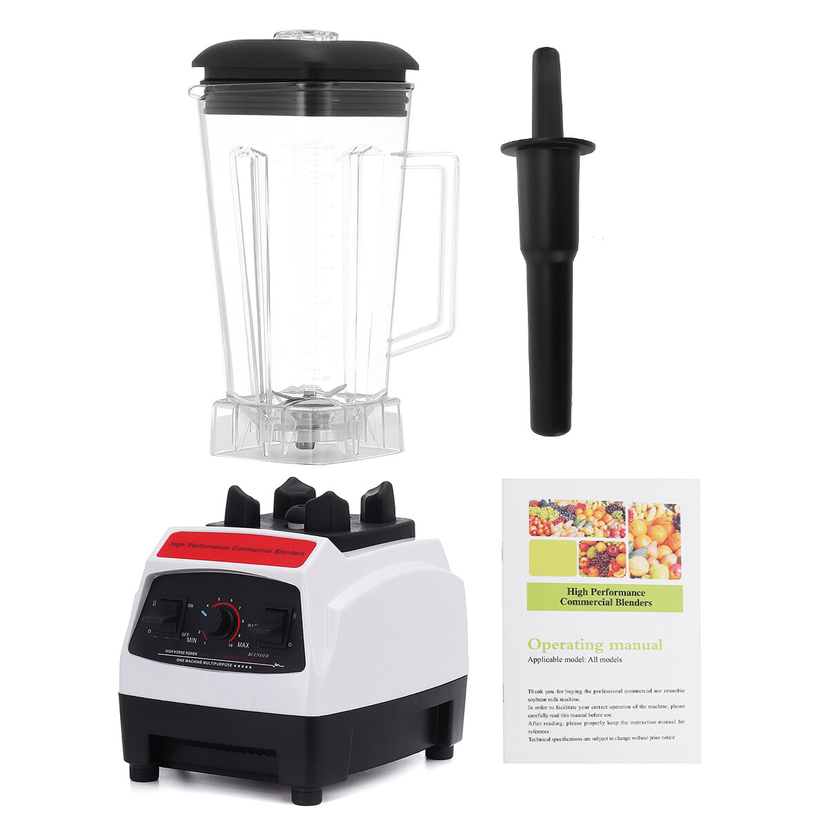 Image of 2L 110V Heating Blender Adjustable Speed Kitchen 1200W Food Mixer Fruit Juicer
