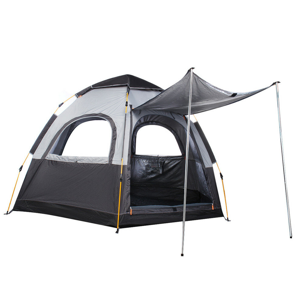 Image of 3-4 Person Camping Tent 270x270x150CM 210D Oxford+190T PU3000MM Camping Tent UV Protection Waterproof Tent