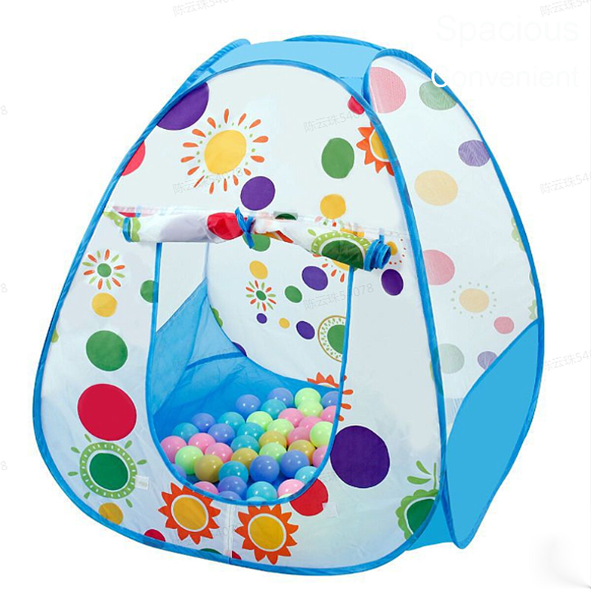 Image of 3 In1 Baby Tent Kid Crawling Tunnel Play Tent House Ball Pit Pool Tent for Children Toy Ball Pool Ocean Ball Holder Set