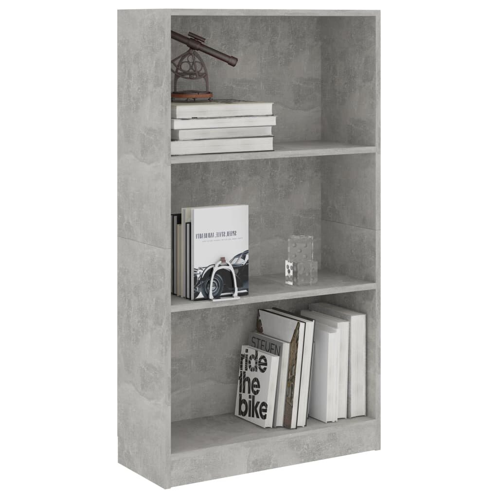 Image of 3-Tier Book Cabinet Concrete Gray 236"x94"x425" Chipboard