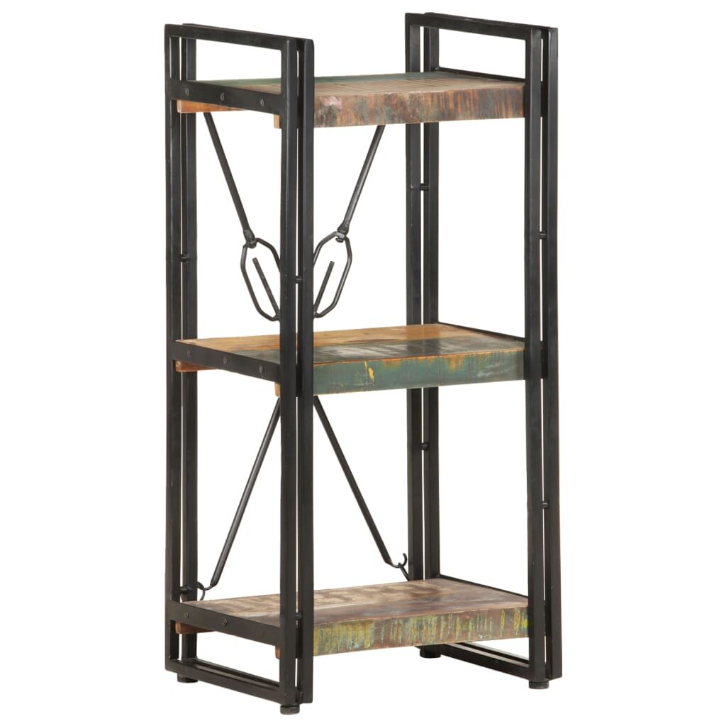 Image of 3-Tier Bookcase 157"x118"x315" Solid Reclaimed Wood