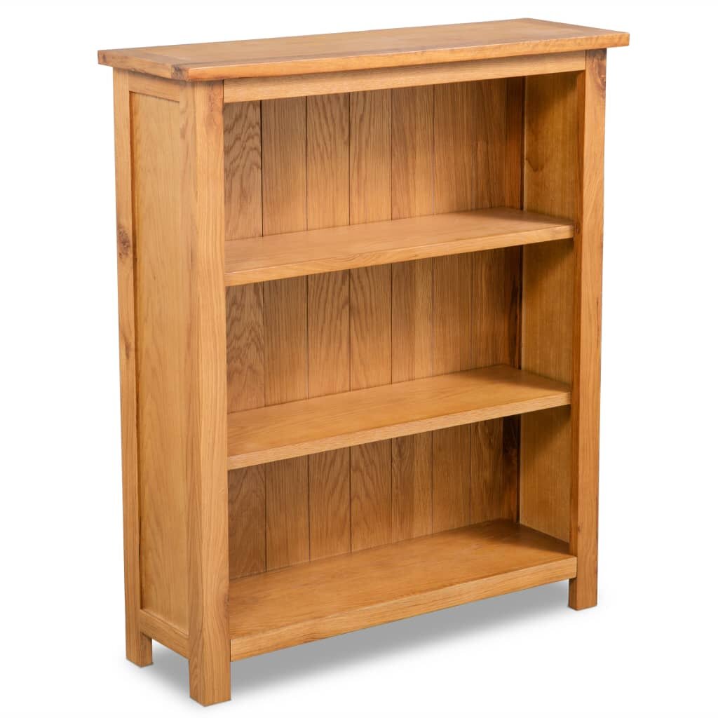 Image of 3-Tier Bookcase 276"x89"x323" Solid Oak Wood