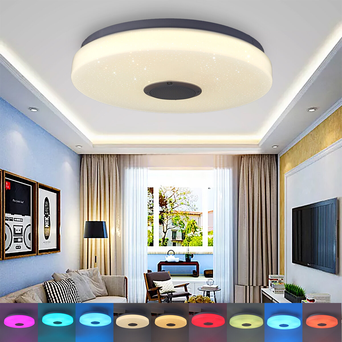 Image of 33cm LED Ceiling Lights Colorful DownLight Lamp Smart Control bluetooth WIFI APP Home