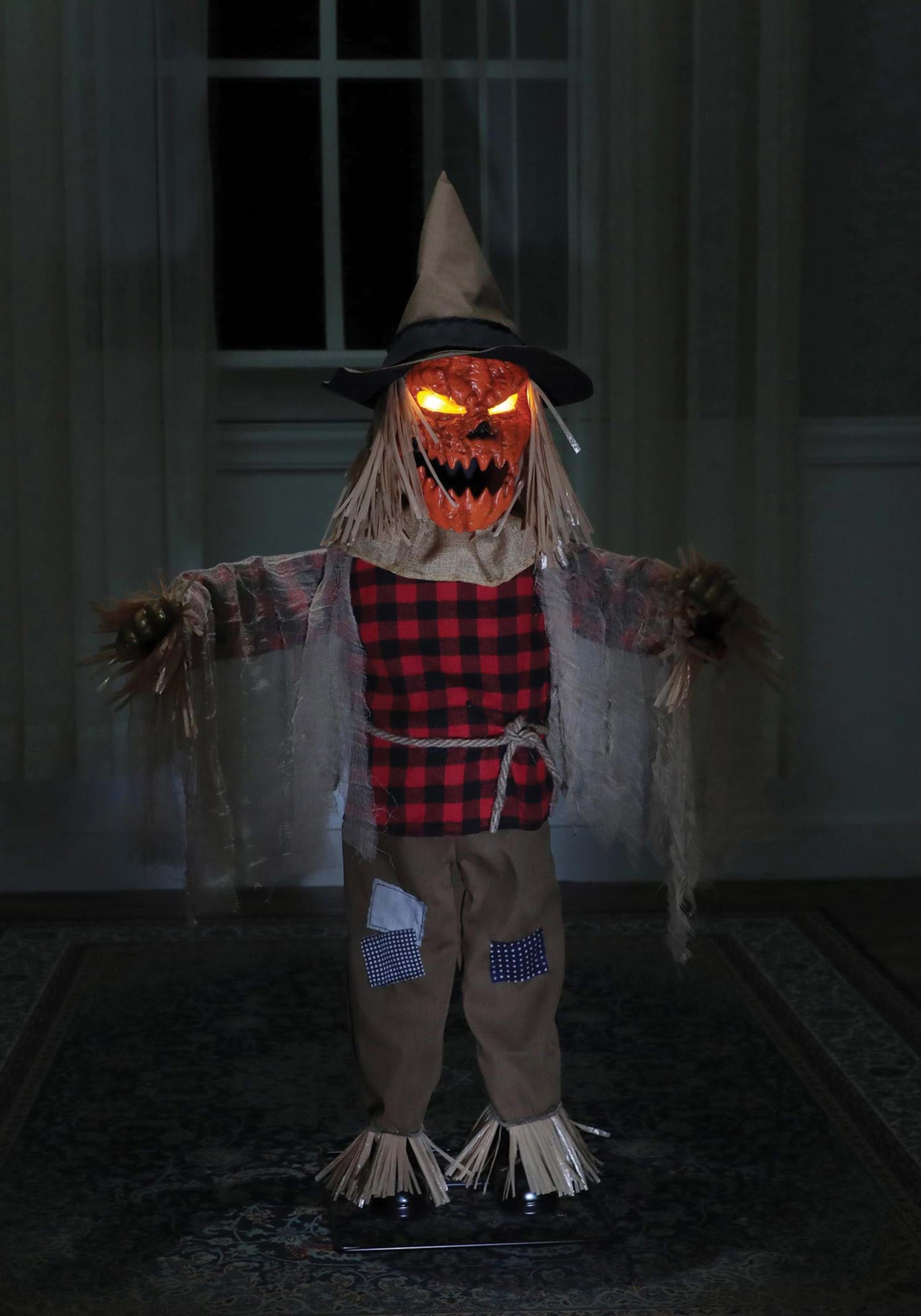 Image of 36 Inch Light Up Twitching Animated Scarecrow Prop ID MOMR123486-ST
