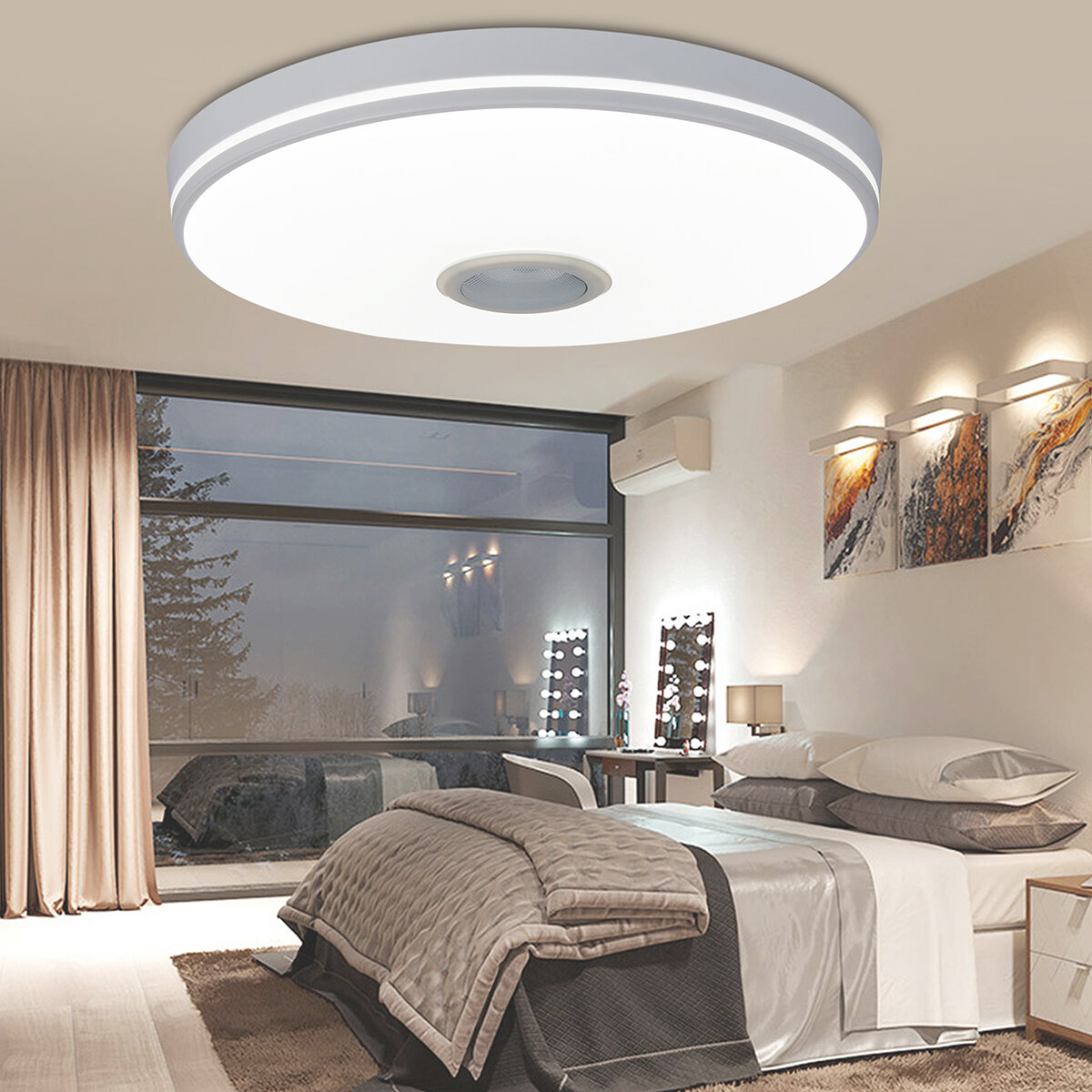 Image of 36/60W 85V-265V 28cm LED Ceiling Light Thin Flush Mount Fixture Wall Lamps