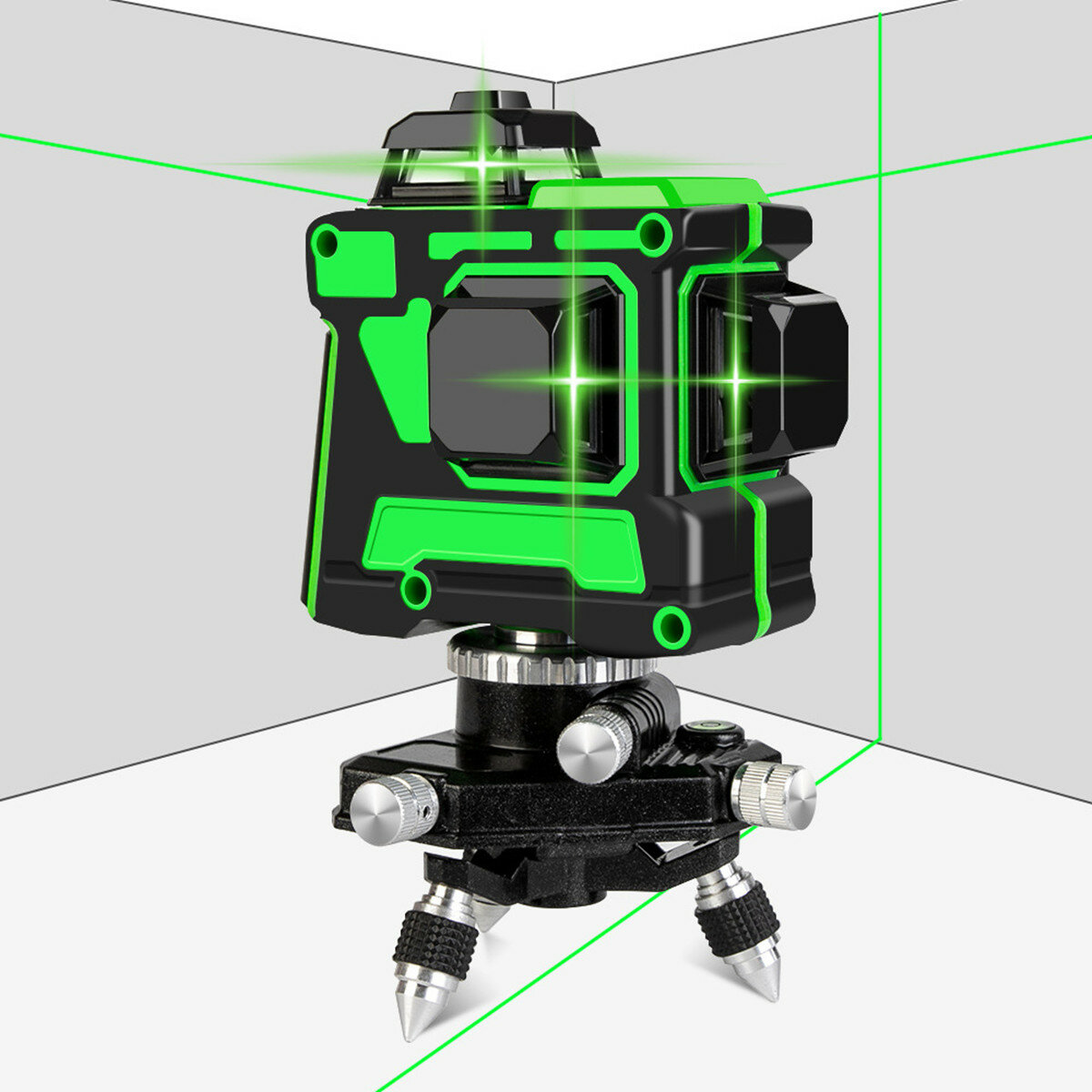 Image of 3D 12 Line Green Light Laser Level Digital Self Leveling 360° Rotary Measure