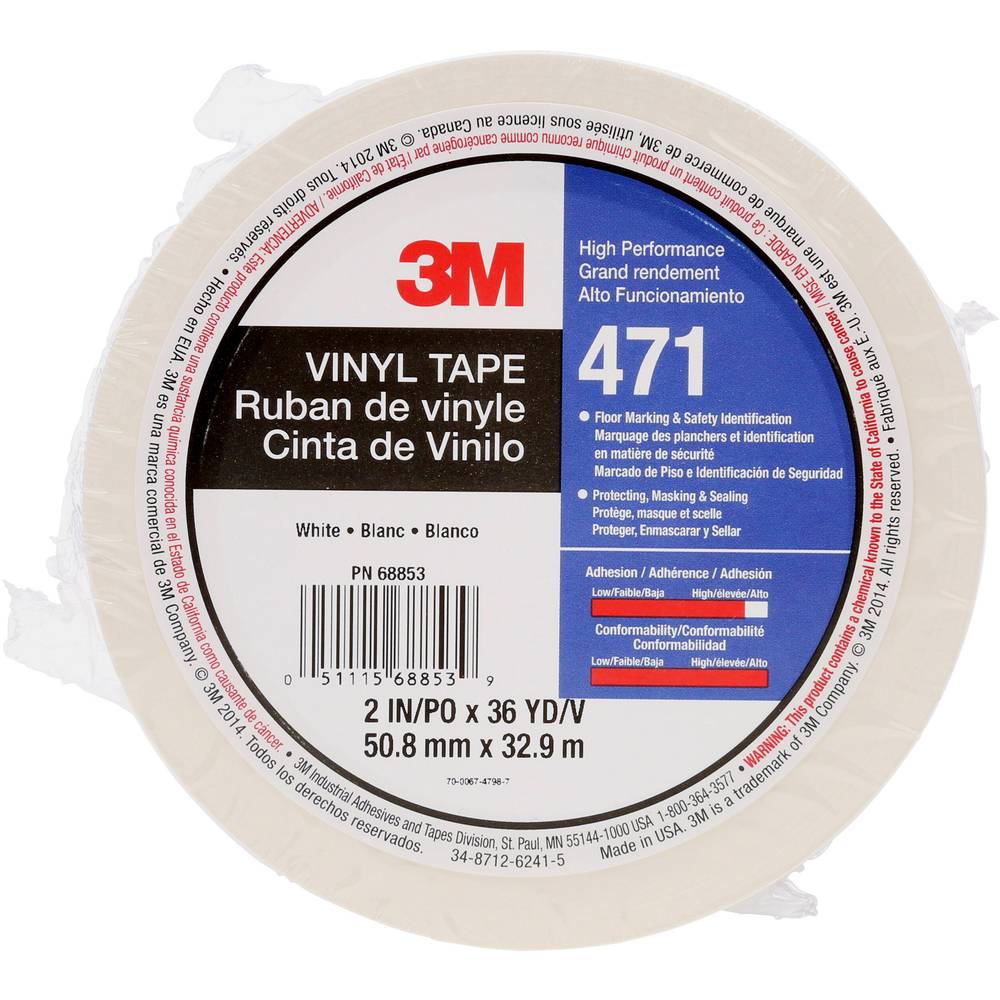 Image of 3M 471W50IW PVC tape White (L x W) 33 m x 50 mm 1 pc(s)