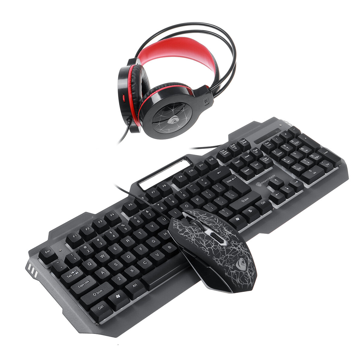 Image of 4-in-1 Gaming Kit Set LED Gaming Over-Ear Headset Keyboard & Mouse & Mouse Pad Combo Set