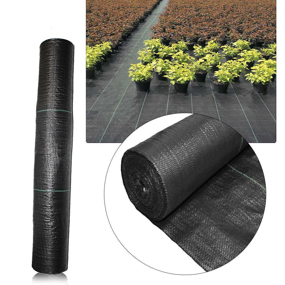 Image of 4 x 100ft Agricultural Anti Grass Cloth Farm-oriented Weed Barrier Mat Plastic Mulch Thicker Orchard Garden Weed Control