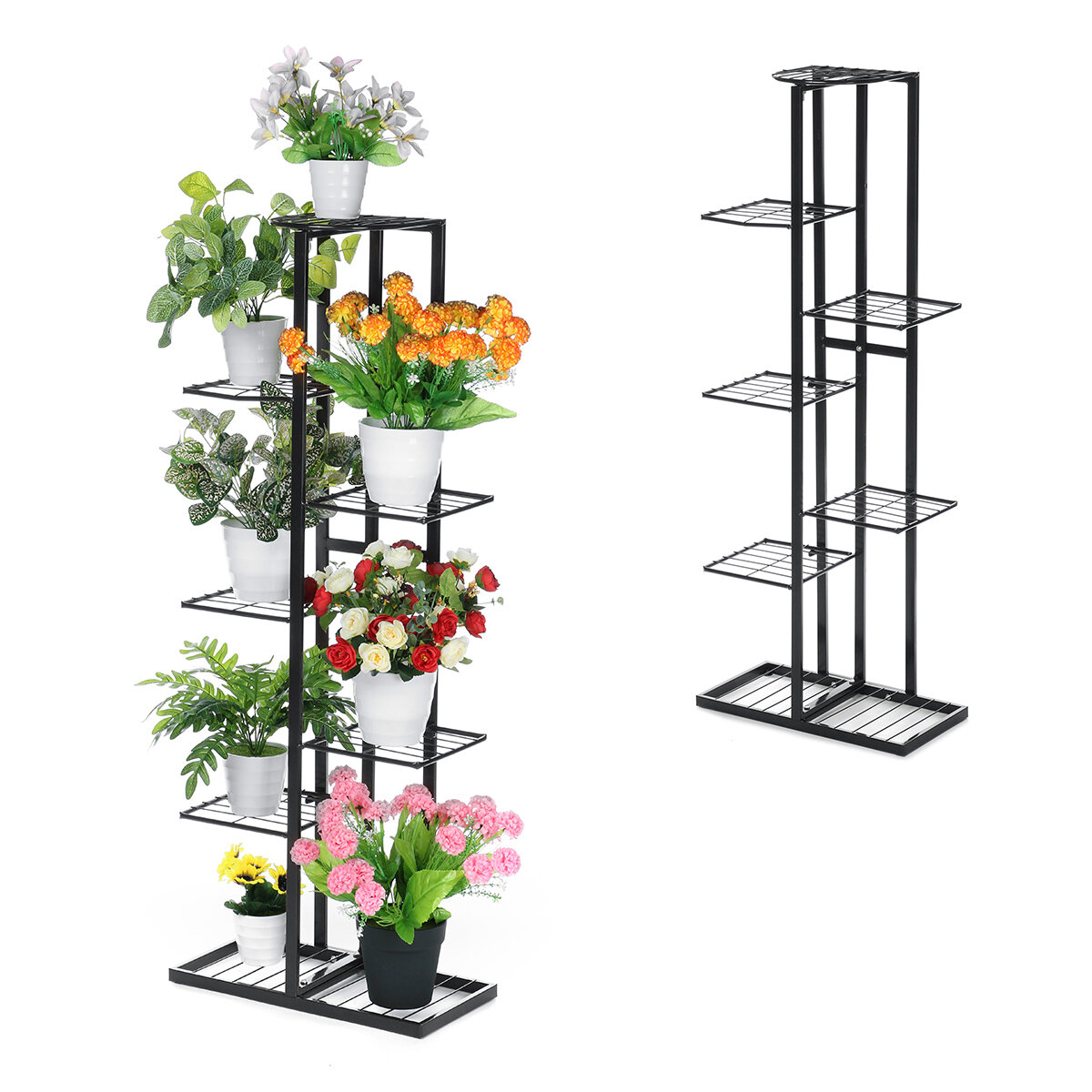 Image of 4/5/6 Layers Flower Stand Floor Corner Pot Rack Shelf Indoor/Outdoor