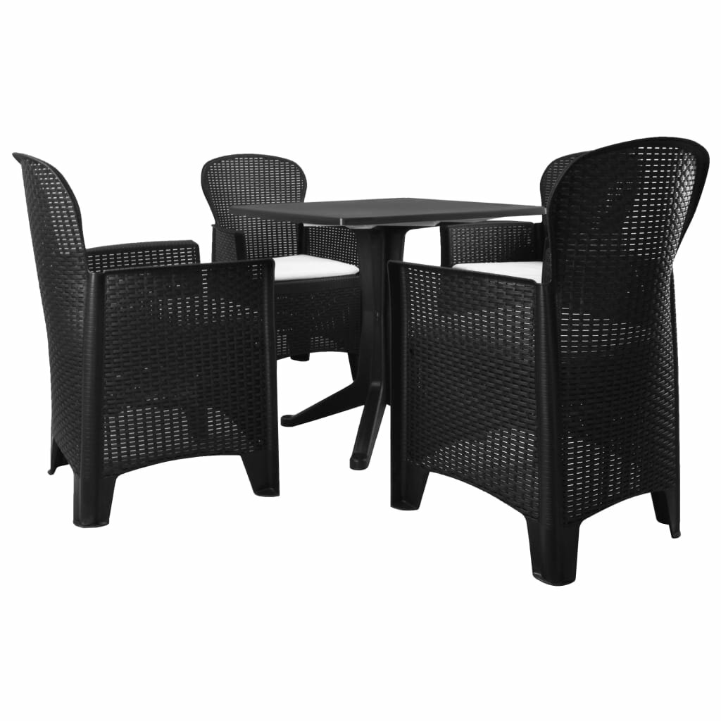 Image of 5 Piece Outdoor Dining Set Plastic Anthracite