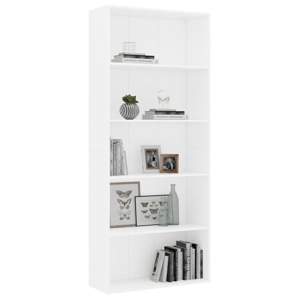 Image of 5-Tier Book Cabinet White 315"x118"x744" Chipboard