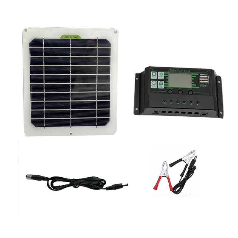 Image of 50W Solar Panel Kit W/ 10A/30A/60A/100A Dual DC Current Solar Controller 12V Battery Charger For RV Camping Carava