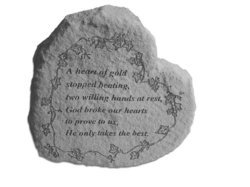 Image of A heart of gold Memorial Stone