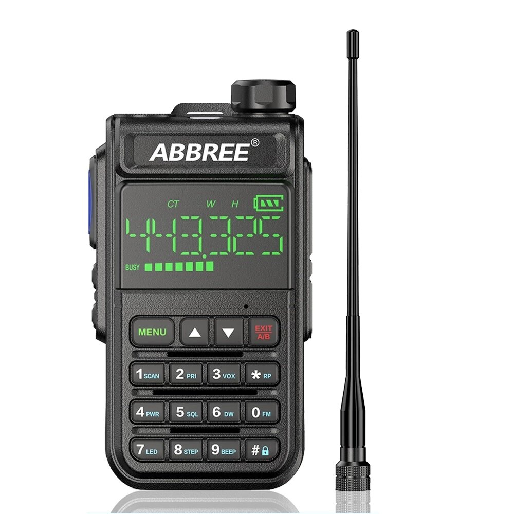 Image of ABBREE AR-518 Full Bands Walkie Talkie 128 Channels LCD Color Screen Two Way Radio Air Band DTMF SOS Emergency Function