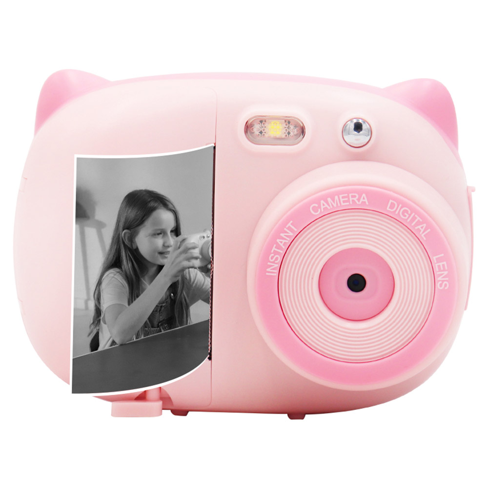 Image of AMKOV CD-P02 Digital Kids Instant Print Camera Rechargeable - Pink