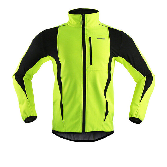 Image of ARSUXEO Winter Cycling Clothing High Collar Warm Jackets Thermal Fleece Bicycle MTB Road Bike Clothing Windproof Waterpr