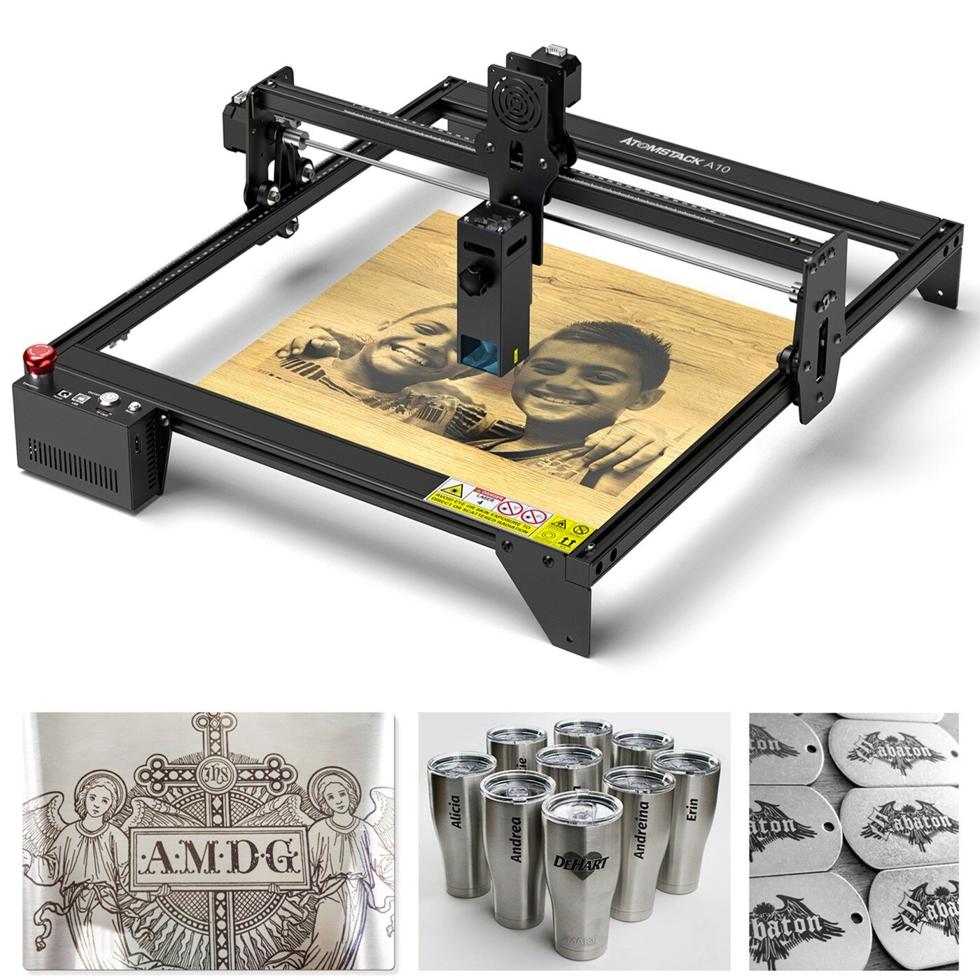 Image of ATOMSTACK A10 Laser Engraver 10W Dual Laser Output Power APP Control Engraving Cutting Machine Fixed-Focus Laser