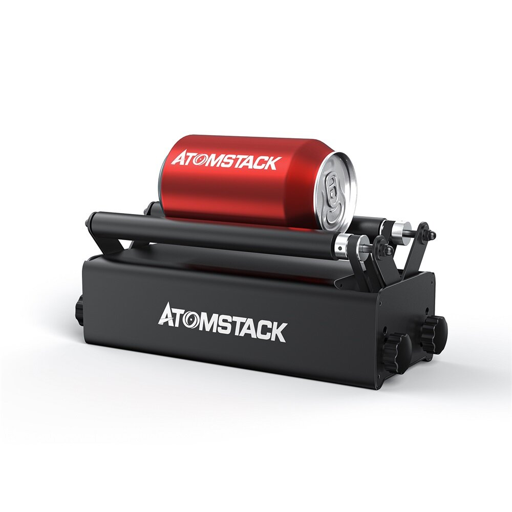 Image of ATOMSTACK R3 Automatic Rotary Roller for Laser Engraving Machine Wood Cutting Design Desktop DIY Laser Engraver