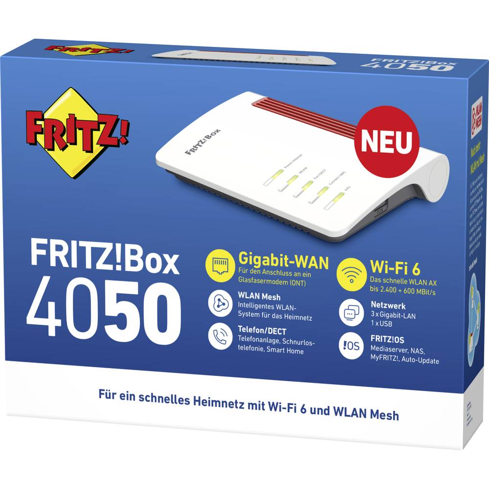 Image of AVM FRITZ!Box 4050 Wi-Fi router 24 GHz 5 GHz