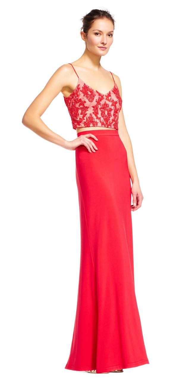 Image of Adrianna Papell - AP1E201024 Two-Piece Beaded Sheath Gown
