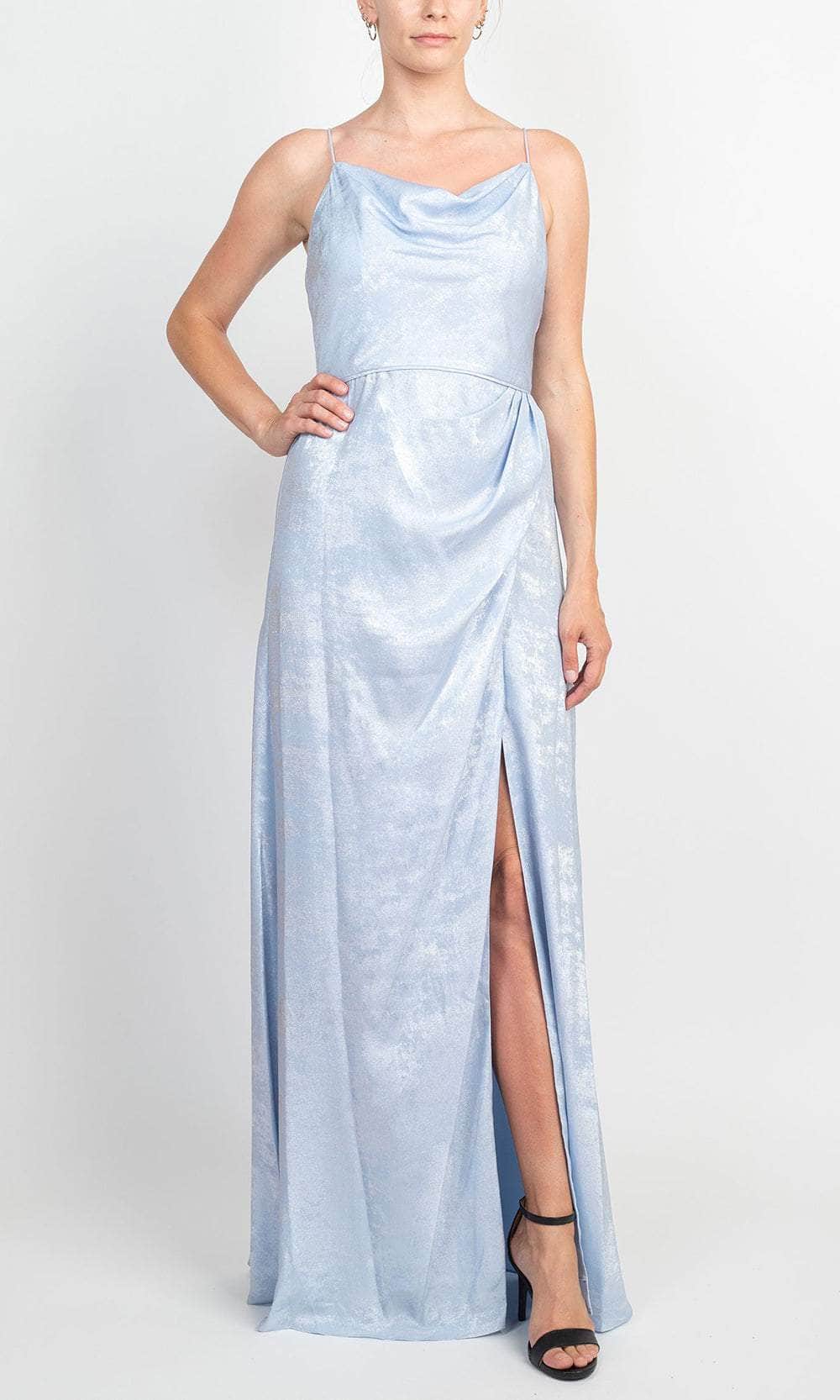 Image of Adrianna Papell AP1E208881 - Metallic Cowl Neck Evening Gown