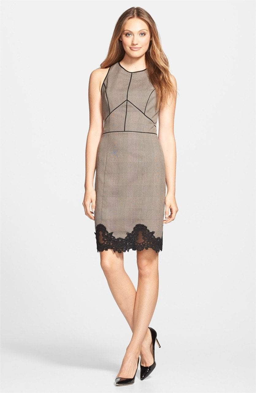 Image of Adrianna Papell - Lace Hem Sheath Dress 16PD78590