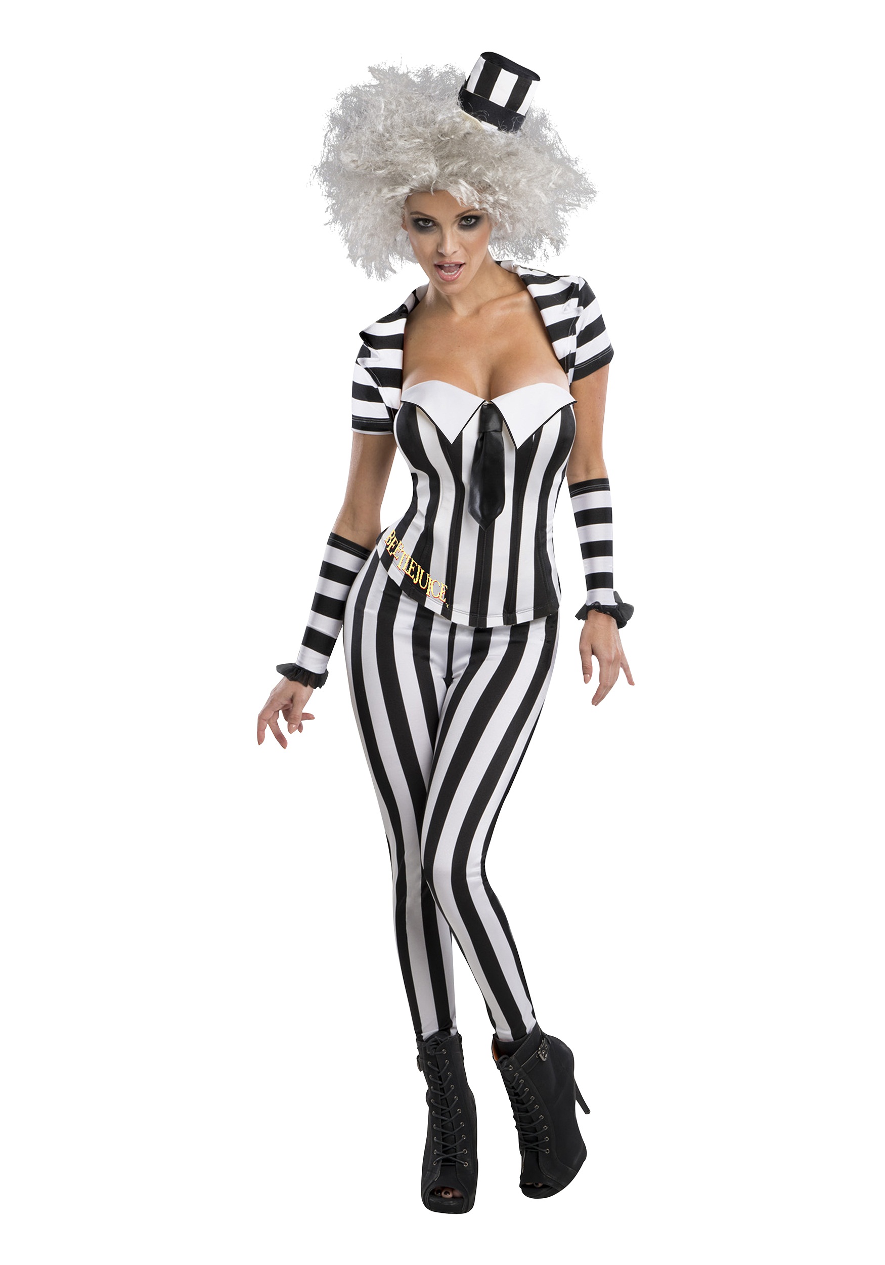 Image of Adult Beetlejuice Corset Costume | Beetlejuice Costumes ID RU884865-M